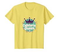 Cafetería Queen: Humor Regal Food Service para Las Damas del Almuerzo Camiseta, Niños, Limón, 3 años