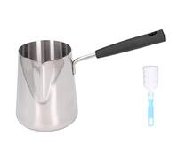 Cafetería turca acero inoxidable 600 ml de superficie resistente a alta temperatura brillante calentador de leche calentador de mantequilla fácil de limpiar para amantes del café
