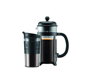 Cafetiere a piston - BODUM - JAVA SET - 8 tasses 1.0 l + mug isotherme plastique 0.35 l