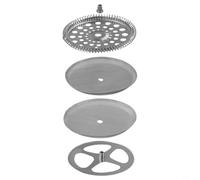 Cafetiere - Juego de 4 filtros de malla de repuesto para placas en espiral de pantalla fina para teteras, 1000 ml, color plateado (1000 ml)