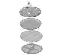 Cafetiere - Juego de 4 filtros de malla de repuesto para placas en espiral de pantalla fina para teteras, 1000 ml, color plateado (600 ml)