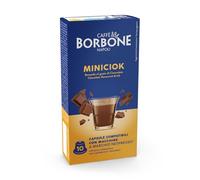 CAFFÈ BORBONE Caffè Borbone Miniciock - Bebida sabor chocolate - 60 Cápsulas (6 paquetes de 10) - Compatible con Cafeteras Nespresso®* de uso doméstico