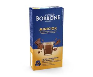 CAFFÈ BORBONE Caffè Borbone Miniciock - Bebida sabor chocolate - 60 Cápsulas (6 paquetes de 10) - Compatible con Cafeteras Nespresso®* de uso doméstico