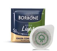 Caffè Borbone Cápsulas Compostables, Mezcla de Café Light, 50% menos cafeína que la Mezcla Azul - 50 Cápsulas - Compatibles con el Sistema ESE Cápsulas de Papel de 44 mm