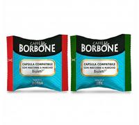 Caffè Borbone Kit de degustación - 200 cápsulas - Compatibles con máquinas de la marca Bialetti* - 100 de la mezcla Rossa y 100 de la mezcla Dek