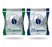 Caffè Borbone Kit de degustación Respresso - 200 cápsulas compatibles con las máquinas domésticas Nespresso* (100 azules, 100 Dek)