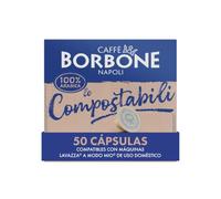 Caffè Borbone Le Compostabili - 50 Cápsulas Compatibles con Lavazza®* A Modo Mio®*, Café Molido 100% Arábica en Cápsulas Compostables - Compatibles con Cafeteras Lavazza®* A Modo Mio®*