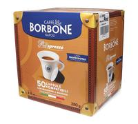 Caffè Borbone Respresso, Mezcla de Café Roja - 50 Cápsulas -Compatibles con Máquinas de Café Nespresso para uso doméstico