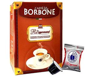 Caffè Borbone Nero Blend - 50 Nespresso Compatible cápsulas de café Espresso Italiano Made in Nápoles
