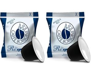 Caffè Borbone Respresso, Mezcla de Café Azul - 100 Cápsulas - Compatibles con Máquinas de Café Nespresso®* para uso doméstico (Paquete de 2)