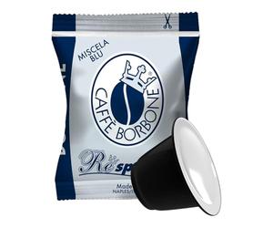 Caffè Borbone Respresso, Mezcla de Café Azul - 50 Cápsulas - Compatibles con Máquinas de Café Nespresso®* para uso doméstico