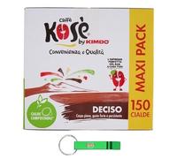 Caffè Cialde Kosè by Kimbo Deciso, 600 monodosis de café de 44 mm, empaquetado individualmente + llavero Beni Culinari