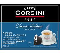 Caffè Corsini - Cápsulas de Café Compatibles con Nescafé Dolce Gusto Classico Italiano, Arabica Cremoso, 100 Cápsulas