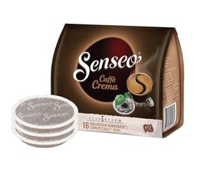 Caffé Crema - Compatible con Máquina, 16 Monodosis, Deliciosa Crema de Café para un Momento de Puro Placer - Compatible con senseo - 111g