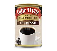 Caffe D'Vita Café expreso instantáneo importado, bidón de 85 ml | Frijoles molidos, keto, sin gluten, sin colesterol, sin grasa trans, bebidas instantáneas de leche kosher