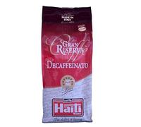 Caffè Haiti Roma Gran Riserva Café Espresso Descafeinado, Made in Italy, en grano en paquete de 500 g