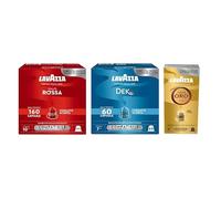Caffè Lavazza - 240 Cápsulas compatibles con Nespresso, mezclas variadas (calidad roja, Dek, calidad dorada)