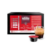 Caffè Mauro Torrefazione mezcla FORTE, 100 Cápsulas Compatibili con Macchine Lavazza Blue, Espresso Intenso y Con Cuerpo, Intensidad 10/10