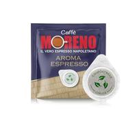CAFFE' MORENO - 450 cápsulas de café compostables, compatibles con cafetera monodosis sistema ESE44 mm, sabor fuerte y corporal, cápsulas de 7 g, aroma expreso bar
