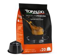 CAFFÈ TORALDO | Compatible Dolce Gus* | Café seleccionado, tostado y tostado en Italia | Excelencia del café Napoletano - Mezcla cremosa 100 piezas