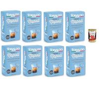 Caffè Toraldo Crema di Napoli - Café molido 8 x 250 g | Mezcla espresso napolitano | Aromas intensos y crema cremosa | Paquete al vacío | Made in Italy + Italian gourmet polpa 400g