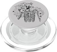 Caffeinated Skeleton Graphic Y2K For Women Goth Coffee Mom PopSockets PopGrip para MagSafe