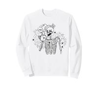 Caffeinated Skeleton Graphic Y2K For Women Goth Coffee Mom Sudadera