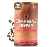 CAFFEINE ARMY Cappuccino | Café funcional integral con MCT, CoQ10, colágeno y adaptógenos: energía limpia + apoya la atención diaria, sin nervios ni golpes (38 porciones)