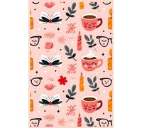 Caffeine & Chapters: A Bookish Notebook: Cute Coffee Lover’s Journal | 150 Lined Pages | Whimsical Backgrounds Featuring Books, Cocoa, Candles & Kawaii Vibes