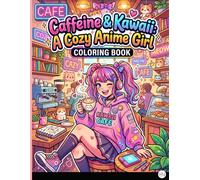Caffeine & Kawaii: A Cozy Anime Girl: A Cozy Anime Girl Coloring Book: Cute Manga Aesthetic Scenes for Stress Relief and Relaxation with Adorable Characters, Coffee Shops, and Sweet Treats