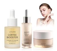 Caffeine Serum,Sérum Contorno de Ojos,Glow Mask y Suero,Serum Hidratante Facial,Mascarilla,Remescar Ojeras y Bolsas,Antiarrugas,Hidratante y Antiedad,Concentrated Booster(30ml+30ml+30g)