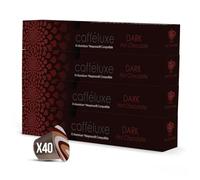 Cafféluxe A Taste of Decadence - Cápsulas de chocolate caliente negro (40 cápsulas) - Inspiradas en el chocolate belga
