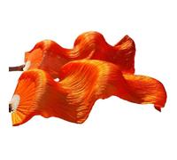 CaFfen Abanico Velo De Seda Danza Abanico de Seda for Danza del Vientre, Velo Real, rayón, 1 Mano Izquierda + Derecha(FS39,120x90cm Real Silk)