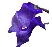CaFfen Abanico Velo De Seda Danza Abanicos de Seda for Danza del Vientre, Morado/Morado Claro, 2 Unidades/par, Izquierdo y Derecho(1.5M)