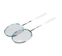 CaFfen Badminton Set Raqueta de bádminton Speed de Fibra Carbono, 5 Unidades, 28 Libras, 3 Colores(2PCS Black Bagged)