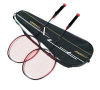 CaFfen Badminton Set Raqueta de bádminton Ultraligera 52 g, Fibra Carbono Profesional y Rebote rápido(2Pcs Black Bagged)