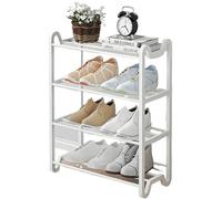 CaFfen Estanteria Zapatos Zapatero Simple, Zapatero Multicapa, a Prueba de Polvo, extraíble, for Dormitorio Estudiantes(White)