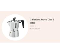 Caffettiera Moka PEDRINI AROMA CHIC MOKA EXPRESS 1-6 Tazas Aluminio Argento