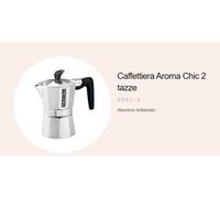 Caffettiera Moka PEDRINI AROMA CHIC MOKA EXPRESS 1-6 Tazas Aluminio Argento