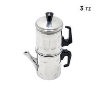 Caffettiera Napoletana Diamante Ilsa 6 Tazas Espresso de Aluminio, 2 Manicos