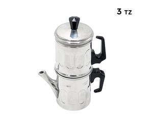 Caffettiera Napoletana Diamante Ilsa 6 Tazas Espresso de Aluminio, 2 Manicos