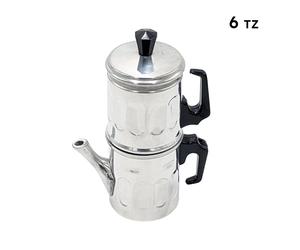 Caffettiera Napoletana Diamante Ilsa 6 Tazas Espresso de Aluminio, 2 Manicos