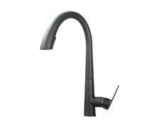 CAFIEDR 1 1 Pcs Kitchen Faucet with Pull-out Sprayer Polished Chrome Single Handle High Curved Kitchen Sink Faucet with 2 Function Mixer Faucet, Gray,Dark Grey-A