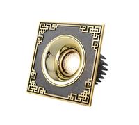 CAFIEDR 10W Square Panel Lamp Full Copper Downlight LED Embedded Ceiling Light Porch Aisle Spotlight Three Color Temperature Adjustable LED Recessed Lighting