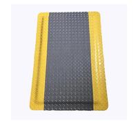CAFIEDR Alfombrilla Ergonómica De Alta Resistencia para El Lugar De Trabajo, Alfombrilla Industrial Antifatiga con Esponja De Diamante, Alfombrillas Antideslizantes E Impermeables Par.Grey 2-60x90cm