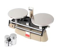 CAFIEDR Balanza mecánica de precisión, báscula analítica de Laboratorio de Doble Plato de 0,1 g a 2000 g, con Perilla de Ajuste a Cero y Kit de Pesas, para universidades y Laboratorios.