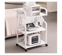 CAFIEDR Carrito con Ruedas para salón de Belleza, Carrito móvil con Ruedas, Carrito de Esteticista, Carrito de Almacenamiento para masajes, tratamientos faciales, Tatuajes, Carri(Talla única Blanca)