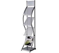 CAFIEDR Expositor de revistas de Aluminio Resistente, Expositor de periódicos, Publicidad monocromática, información de álbumes, Muy Adecuado para Lugares con Mucha Gente.