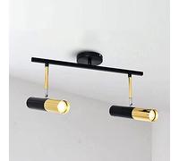 CAFIEDR Foco de Techo Giratorio, lámpara de Acento, Luces de Techo de Montaje en Superficie, Kit de iluminación de riel Fijo Moderno para galería de pasillos de Sala Ng, E14, Pared, 2 Luces