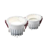 CAFIEDR Foco de Techo LED empotrable, Kit de iluminación de Disco, IP65, Resistente al Agua, luz de Ducha, 2 focos direccionales de Montaje Empotrado, focos para galería, Pasillo, 3000 K, 7 W.